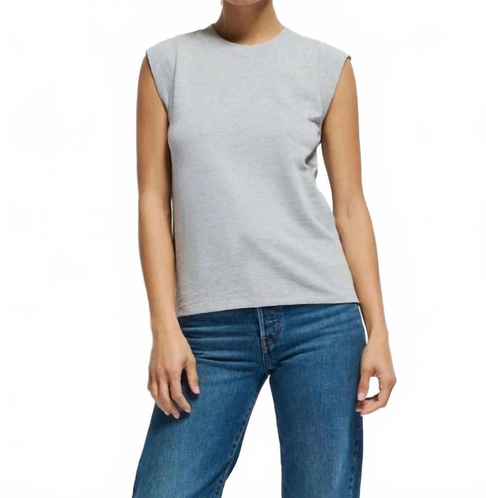 NEW NATION LTD patti muscle tank top in heather grey